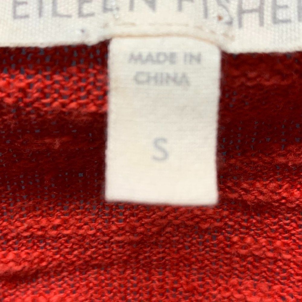 Eileen Fisher Orange Short Sleeve Sweater Size Small - Picture 4 of 5